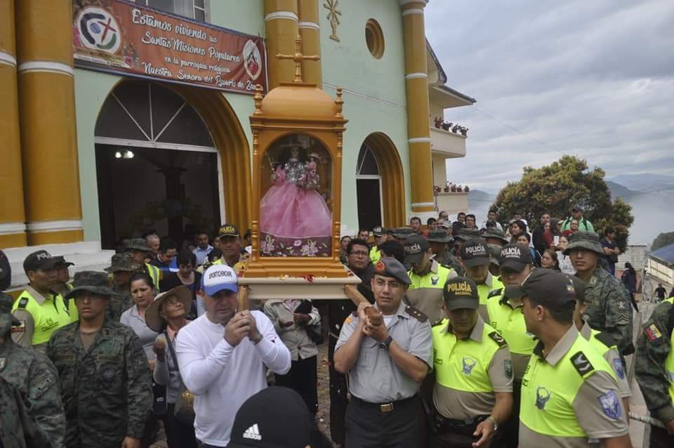 Procesión en honor a la Virgen del Cisne se desarrolló en Chinchipe