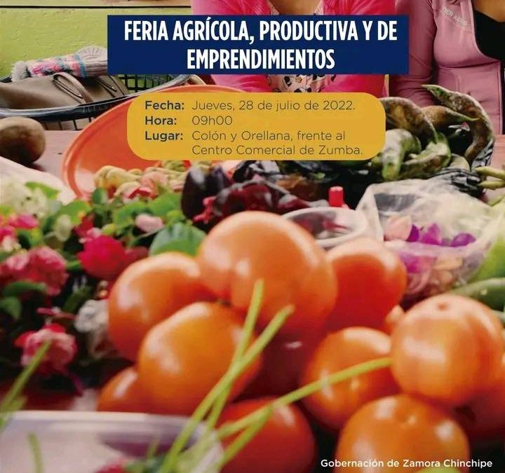FERIA AGRICOLA, PRODUCTIVA Y EMPRENDIMIENTOS EN CHINCHIPE.